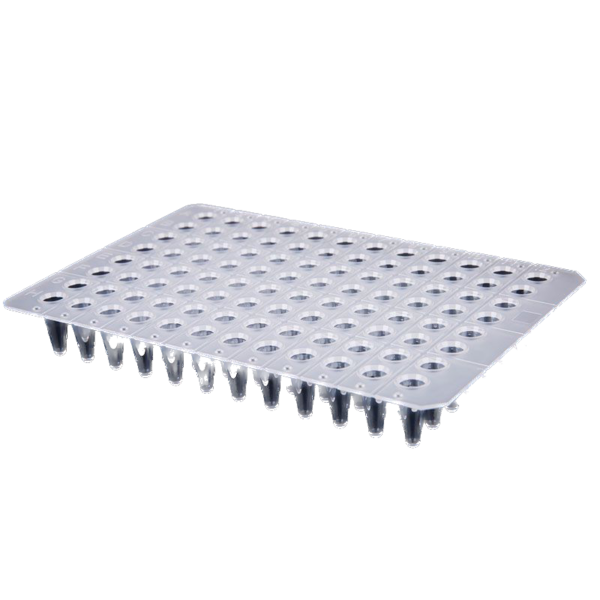 0.1mL PCR platen Non-skirt, Laag profiel, 96-wells, Naturel
