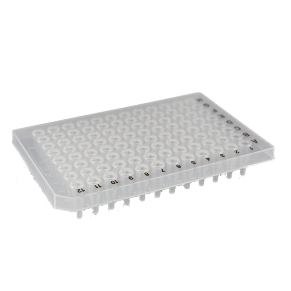 0.1mL PCR platen Half-skirt, Laag profiel, 96-wells, Naturel