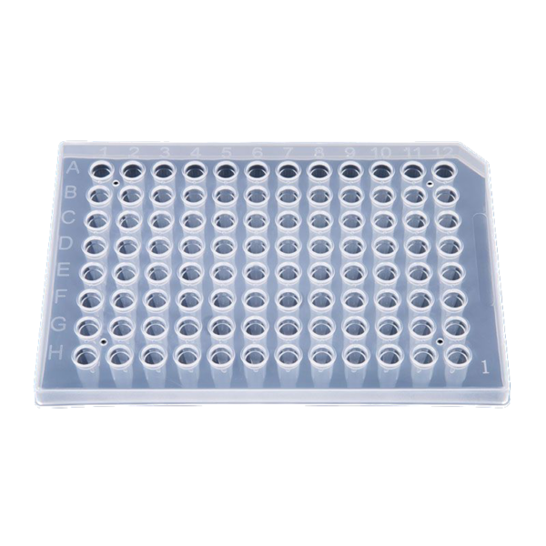 0.2mL PCR platen Half-skirt, Hoog profiel, 96-wells, Naturel - Image 2