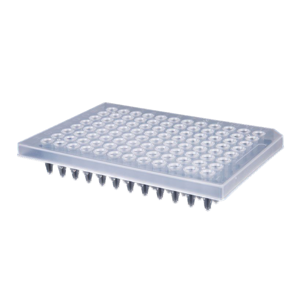 0.2mL PCR platen Half-skirt, Hoog profiel, 96-wells, Naturel