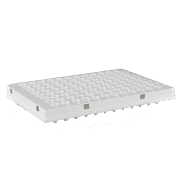 0.1mL PCR platen Half-skirt, Laag profiel, 96-wells, Wit - Image 2