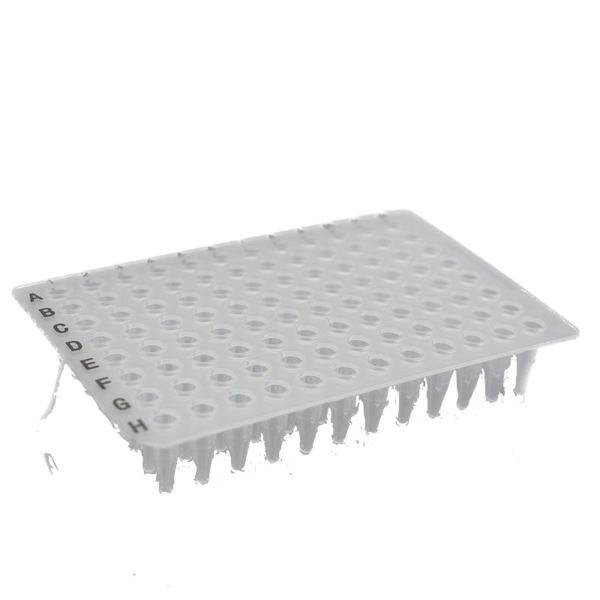 0.2mL PCR platen Non-skirt, Hoog profiel, 96-wells, Naturel