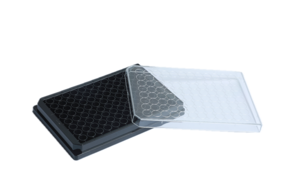 96-Wells Celkweek Microplaten | Zwart met Transparante Bodem | TC
