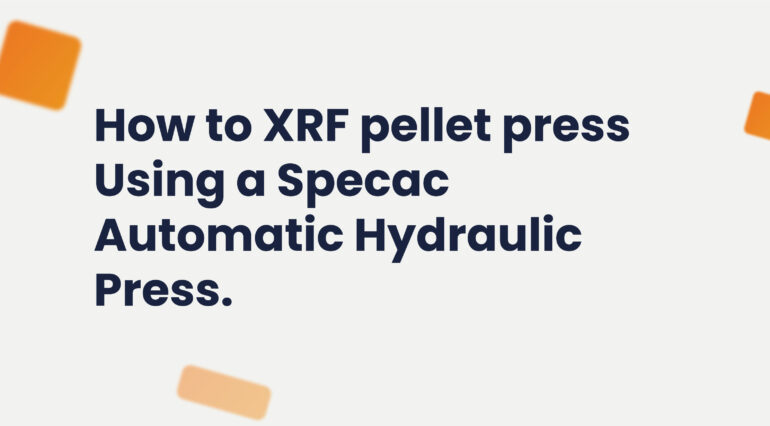 XRF pellet press how to use a Specac Automatic Hydraulic press.