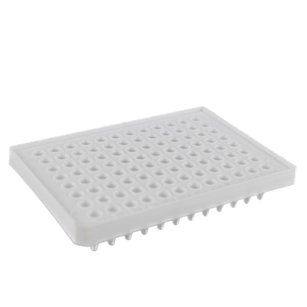 0.2mL PCR platen High-skirt, Hoog profiel, 96-wells, Wit