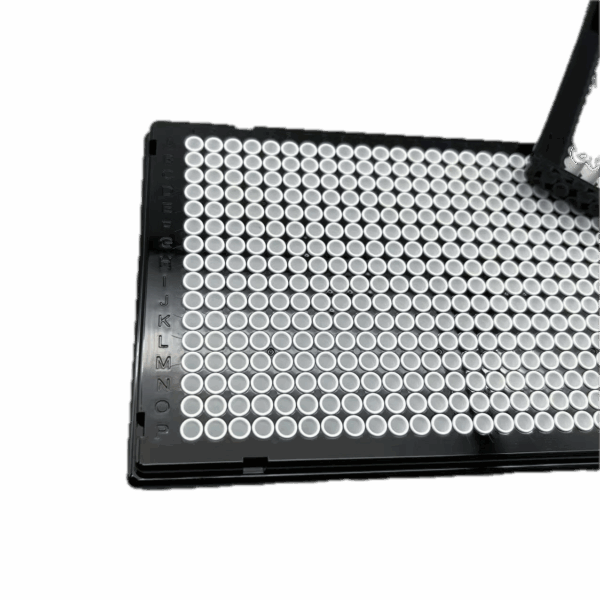 40uL PCR Plaat, 384-wells, Full-Skirt, Witte Tube + Zwart Frame - Image 2