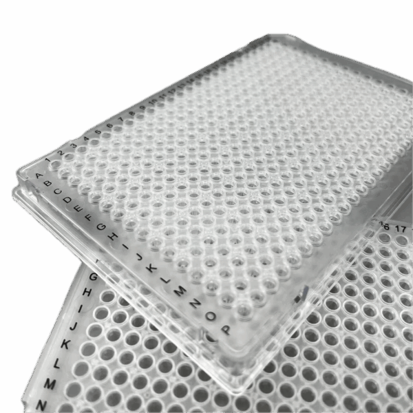 40uL PCR Plaat, 384-wells, Full-Skirt, Clear Tube + Clear Frame