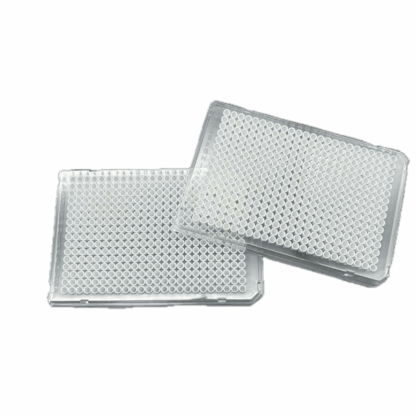 40uL PCR Plaat, 384-wells, Full-Skirt, Witte Tube + Clear Frame