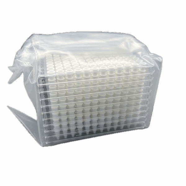 0.2mL PCR Plaat, 96-wells, Full-Skirt, Witte Tube + Clear Frame (Zwarte Markering) - Image 3