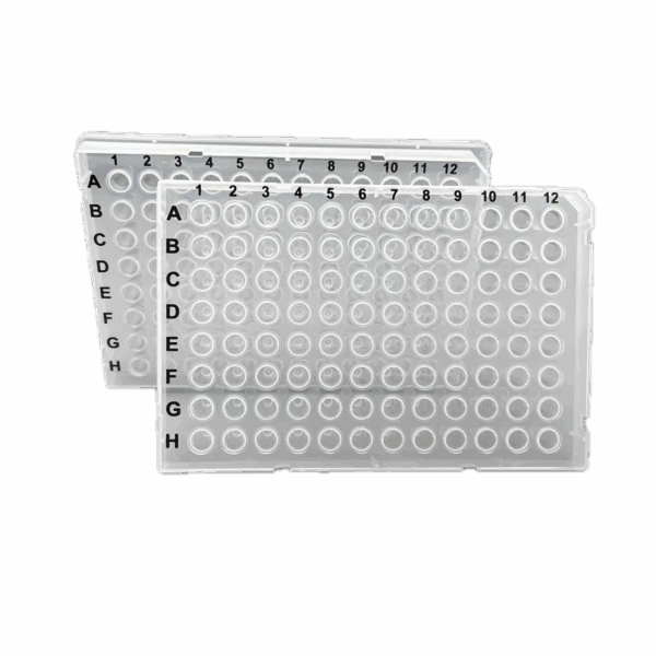 0.2mL PCR Plaat, 96-wells, Full-Skirt, Clear Tube + Clear Frame (Zwarte Markering) - Image 3