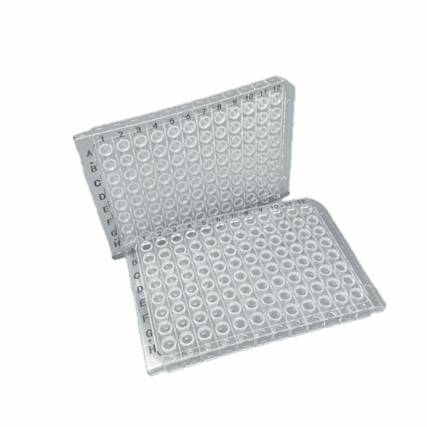 0.1mL PCR Plaat, 96-wells, Semi-Skirt, Clear Tube + Clear Frame (Scheurbaar) - Image 2